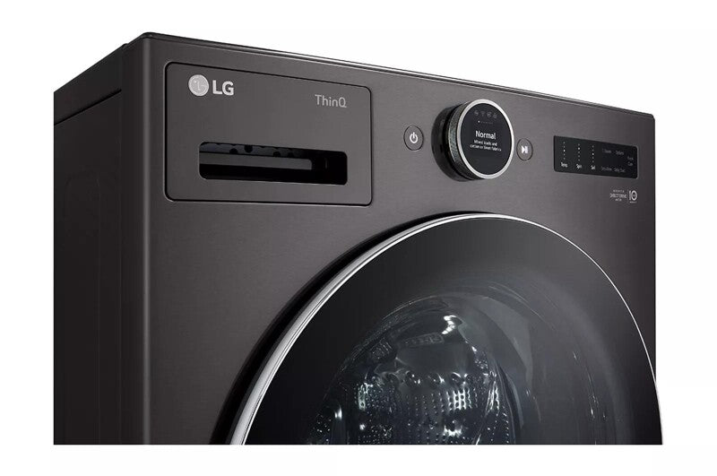 LG  5.0 Cu. Ft. Mega Capacity Smart Front Load Washer With Ai Dd® 2.0 Built-in Intelligence & Turbowash® 360° - Black Steel (WM6700HBA)