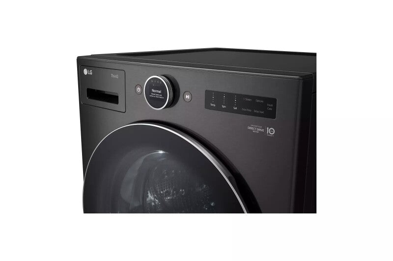 LG  5.0 Cu. Ft. Mega Capacity Smart Front Load Washer With Ai Dd® 2.0 Built-in Intelligence & Turbowash® 360° - Black Steel (WM6700HBA)