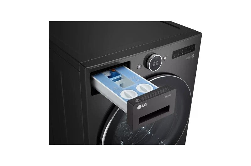 LG  5.0 Cu. Ft. Mega Capacity Smart Front Load Washer With Ai Dd® 2.0 Built-in Intelligence & Turbowash® 360° - Black Steel (WM6700HBA)