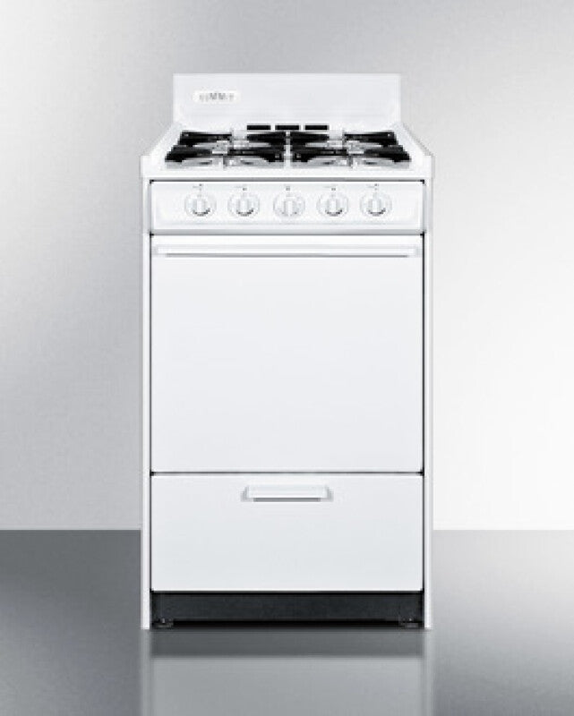 SUMMIT  20" Wide Gas Range - White (WNM1107)