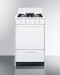 SUMMIT  20" Wide Gas Range - White (WNM1107)