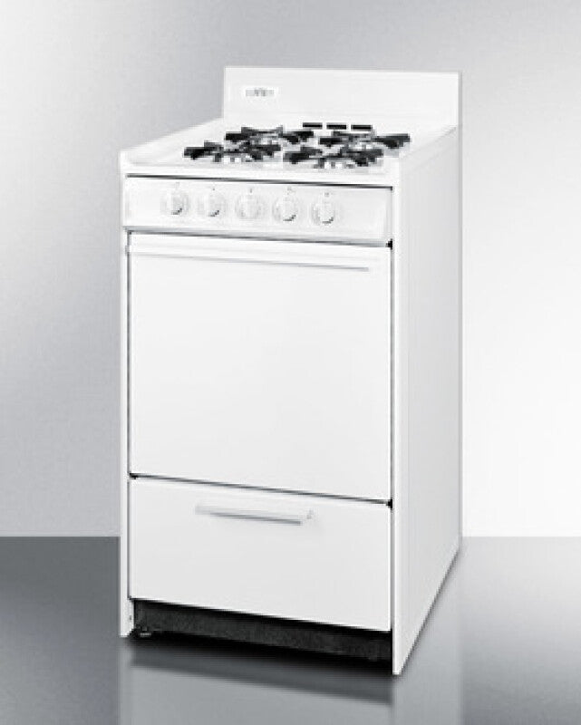 SUMMIT  20" Wide Gas Range - White (WNM1107)