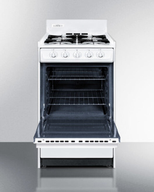 SUMMIT  20" Wide Gas Range - White (WNM1107)