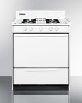 SUMMIT  30" Wide Gas Range - White (WNM210P)