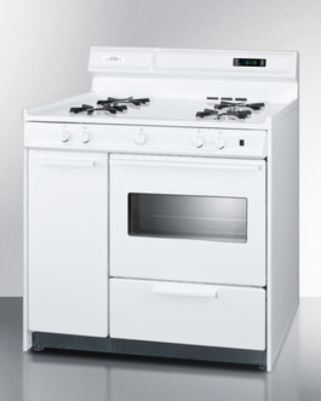 SUMMIT  36" Wide Gas Range - White (WNM4307KW)
