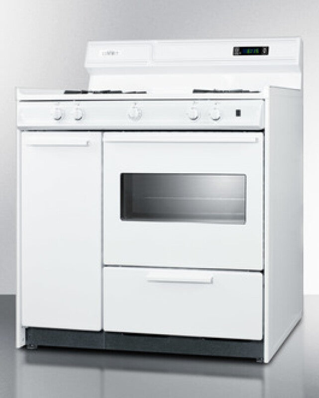 SUMMIT  36" Wide Gas Range - White (WNM4307KW)