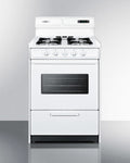 SUMMIT  24" Wide Gas Range - White (WNM6307KW)