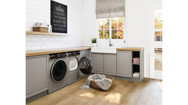 BOSCH  800 Series Heat Pump Dryer - Pearl Steel (WQB245AXUC)