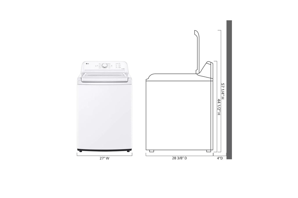 LG 4.1 cu. ft. Top Load Washer with 4-Way Agitator® and TurboDrum™ Technology