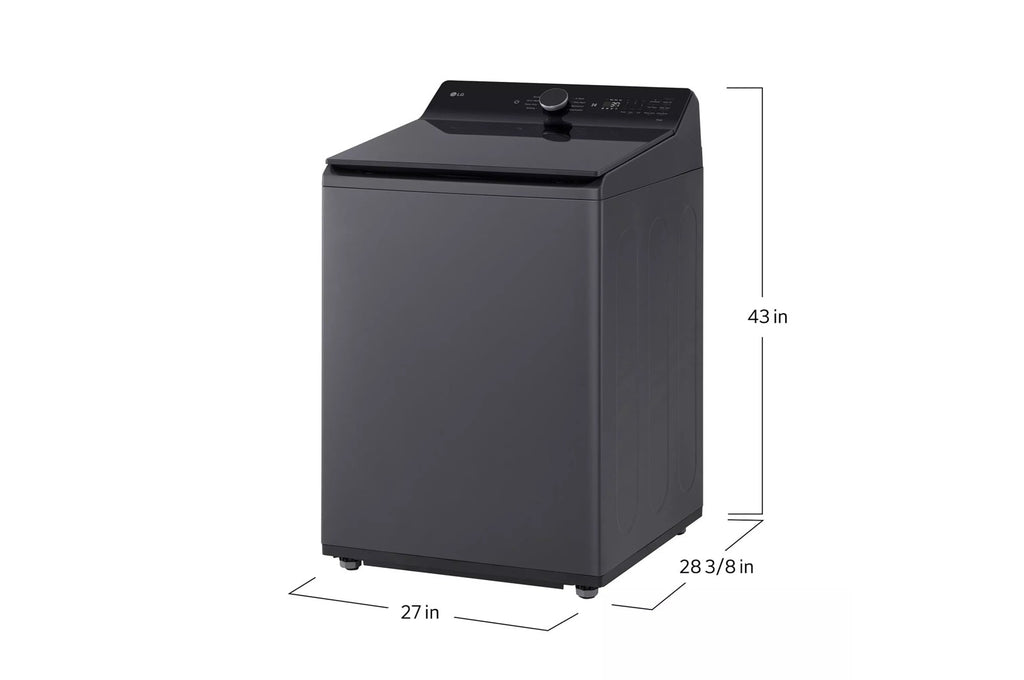 LG 5.3 cu. ft. Mega Capacity Smart Top Load Washer with 4-Way® Agitator, EasyUnload™ & AI Sensing