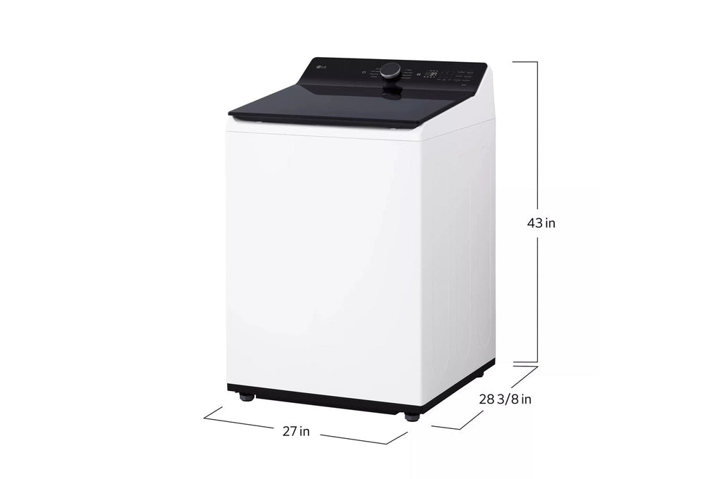 LG 5.3 cu. ft. Mega Capacity Smart Top Load Washer with 4-Way® Agitator, EasyUnload™ & AI Sensing