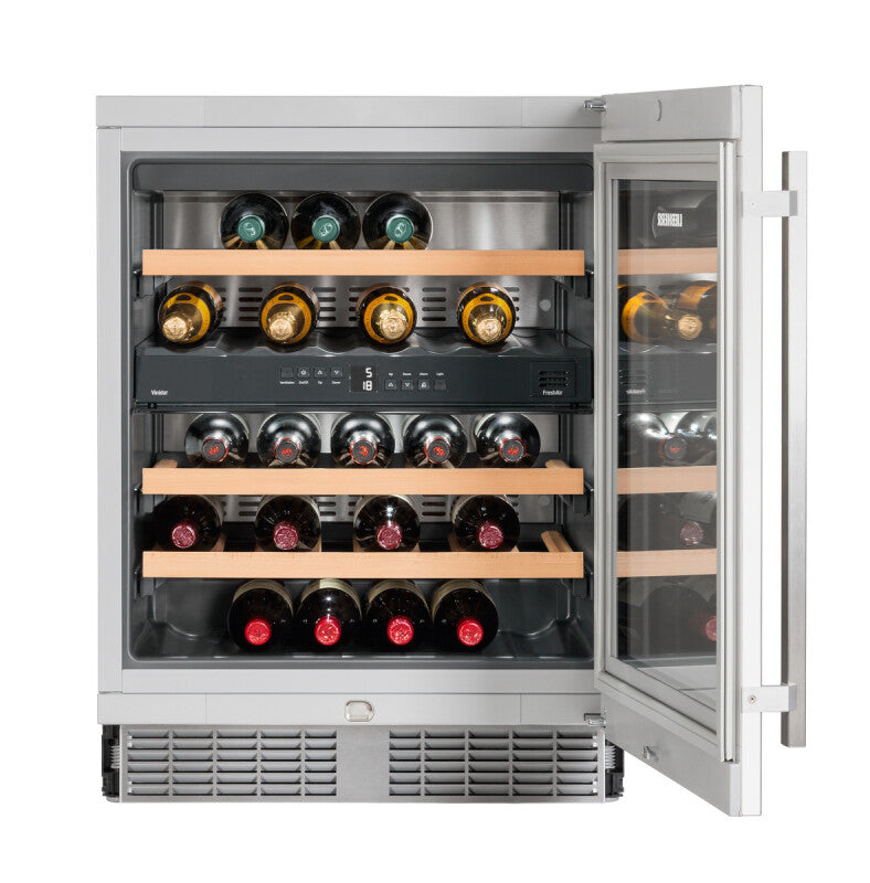 LIEBHERR Built-under multi-temperature wine fridge - Stainless Steel (WU3400)
