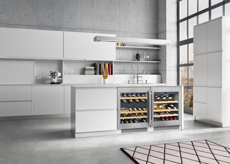 LIEBHERR Built-under multi-temperature wine fridge - Stainless Steel (WU3400)