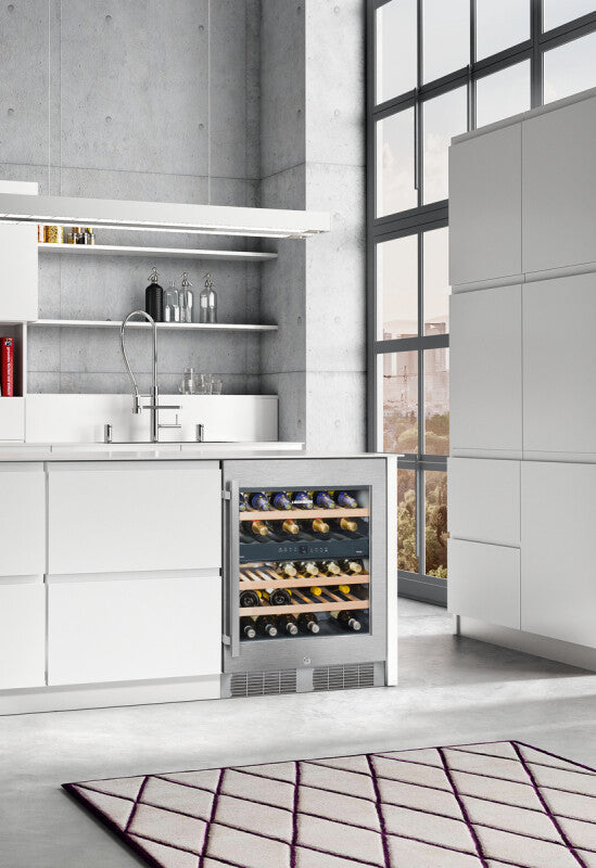 LIEBHERR Built-under multi-temperature wine fridge - Stainless Steel (WU3400)