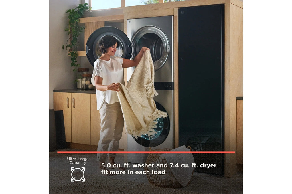 LG STUDIO WashTower™ with 5.0 cu. ft. Washer & 7.4 cu. ft. Dryer - Essence White