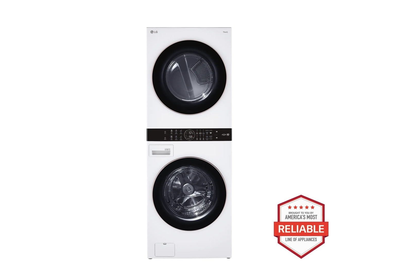 Single Unit Front Load LG WashTower™ with Center Control™ 4.5 cu. ft. Washer and 7.4 cu. ft. Electric Dryer