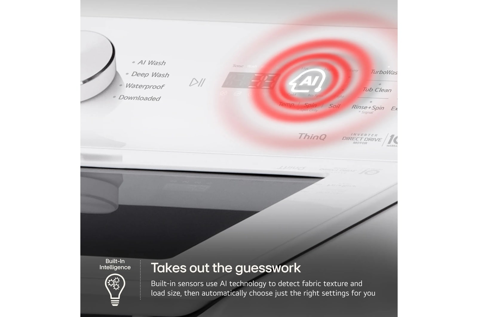 LG 5.0 cu. ft. Mega Capacity Smart Top Load Washer with Impeller, EasyUnload™ & AI Sensing