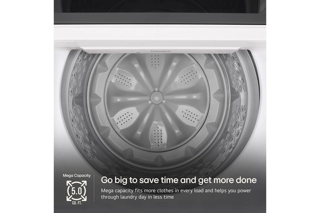 LG 5.0 cu. ft. Mega Capacity Smart Top Load Washer with Impeller, EasyUnload™ & AI Sensing