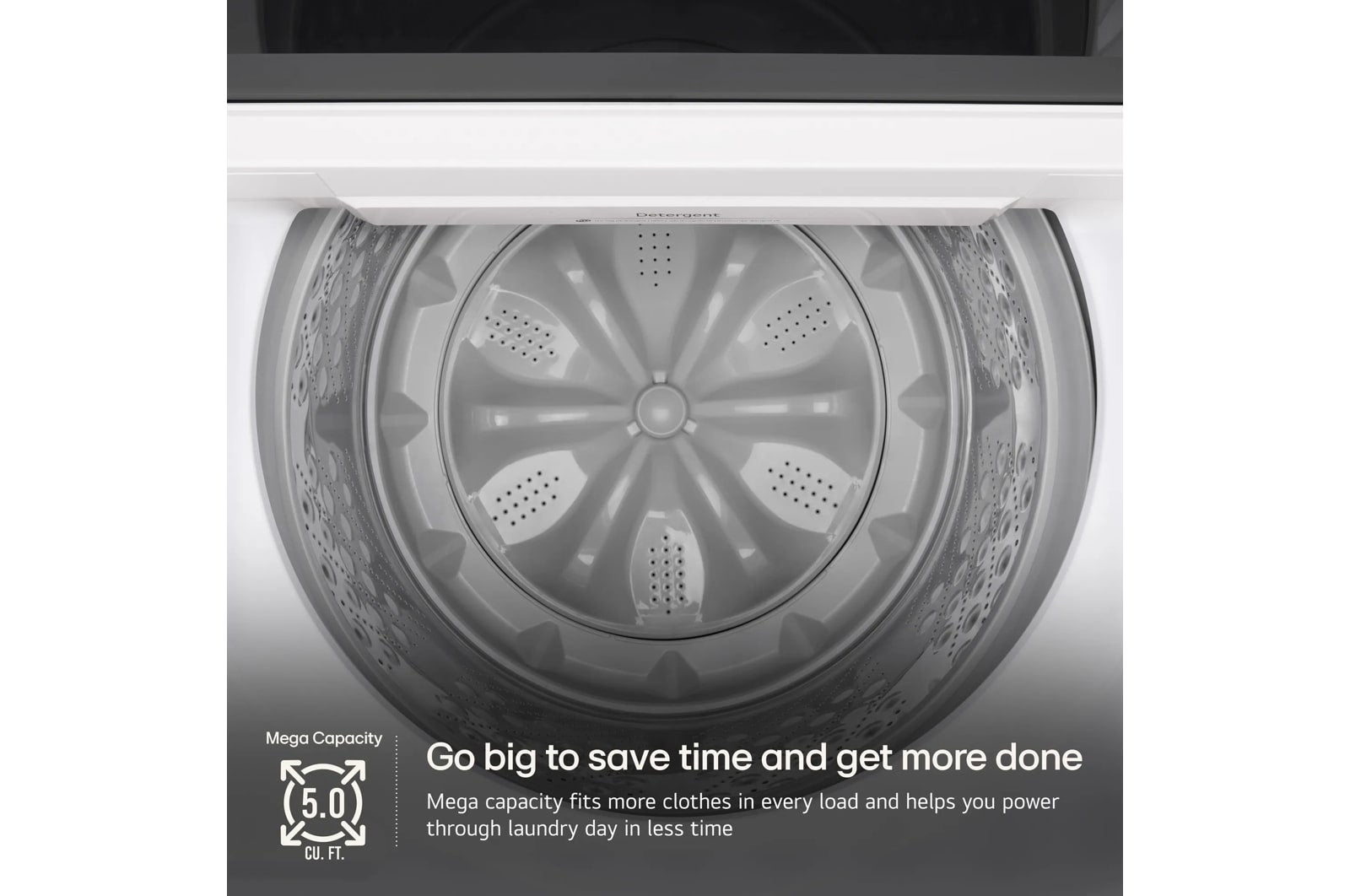 LG 5.0 cu. ft. Mega Capacity Smart Top Load Washer with Impeller, EasyUnload™ & AI Sensing