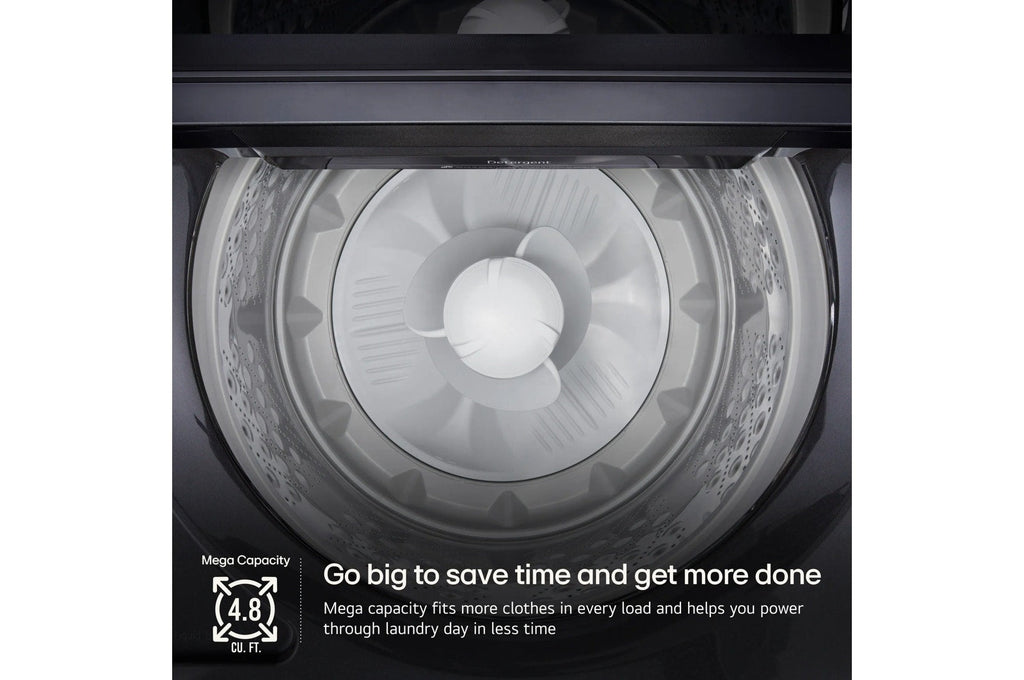 LG 4.8 cu. ft. Mega Capacity Smart Top Load Washer with 4-Way® Agitator, EasyUnload™ & AI Sensing