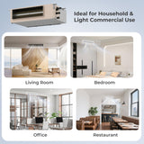 Costway X-Pro 27,000 BTU 2 Zone 24 SEER2 Concealed Ducted Mini Split AC 87830883 New