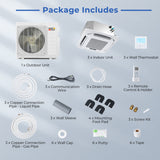 Costway X-Pro 27,000 BTU 3 Zone 24 SEER2 Ceiling Cassette Mini Split AC 26327312 New