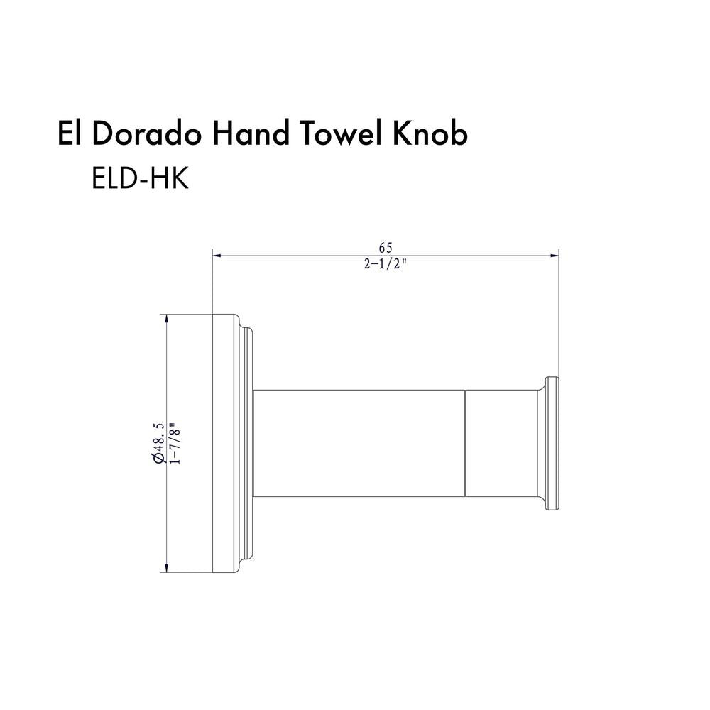 ZLINE El Dorado Towel Hook with Color Options (ELD-HK)