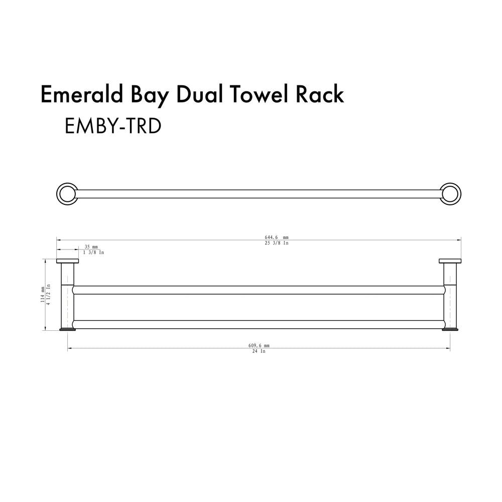 ZLINE Emerald Bay Double Towel Rail with Color Options (EMBY-TRD)