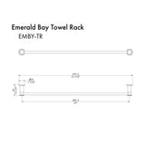 ZLINE Emerald Bay Towel Rail with Color Options (EMBY-TR)
