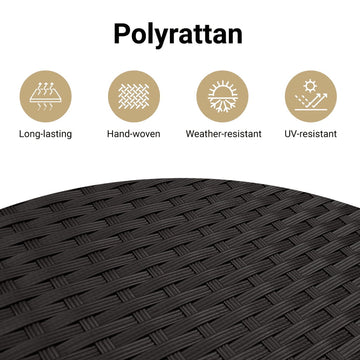 vidaXL Garden Sofa Set Black