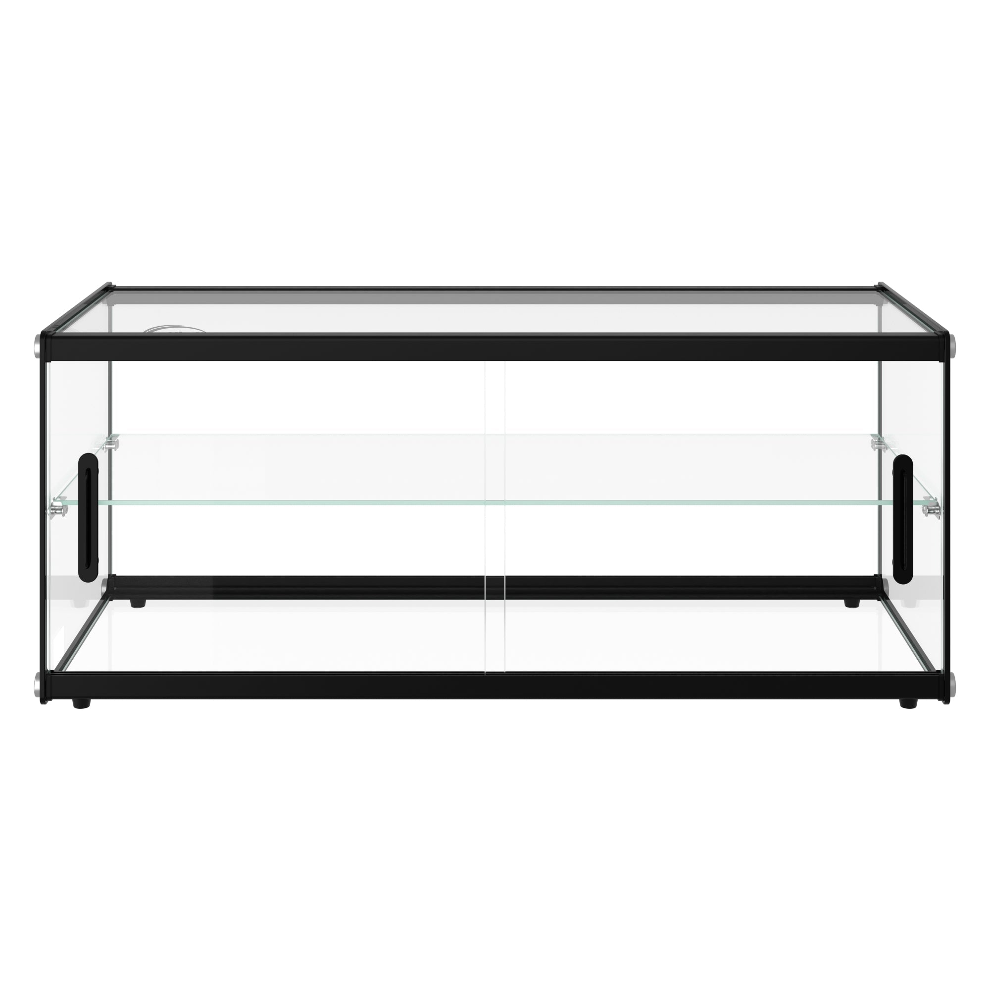 36 in. 2 Tiered Pastry Display Case With Shelf and Sliding Door, 4.2 cu. ft. Capacity, ETL Listed