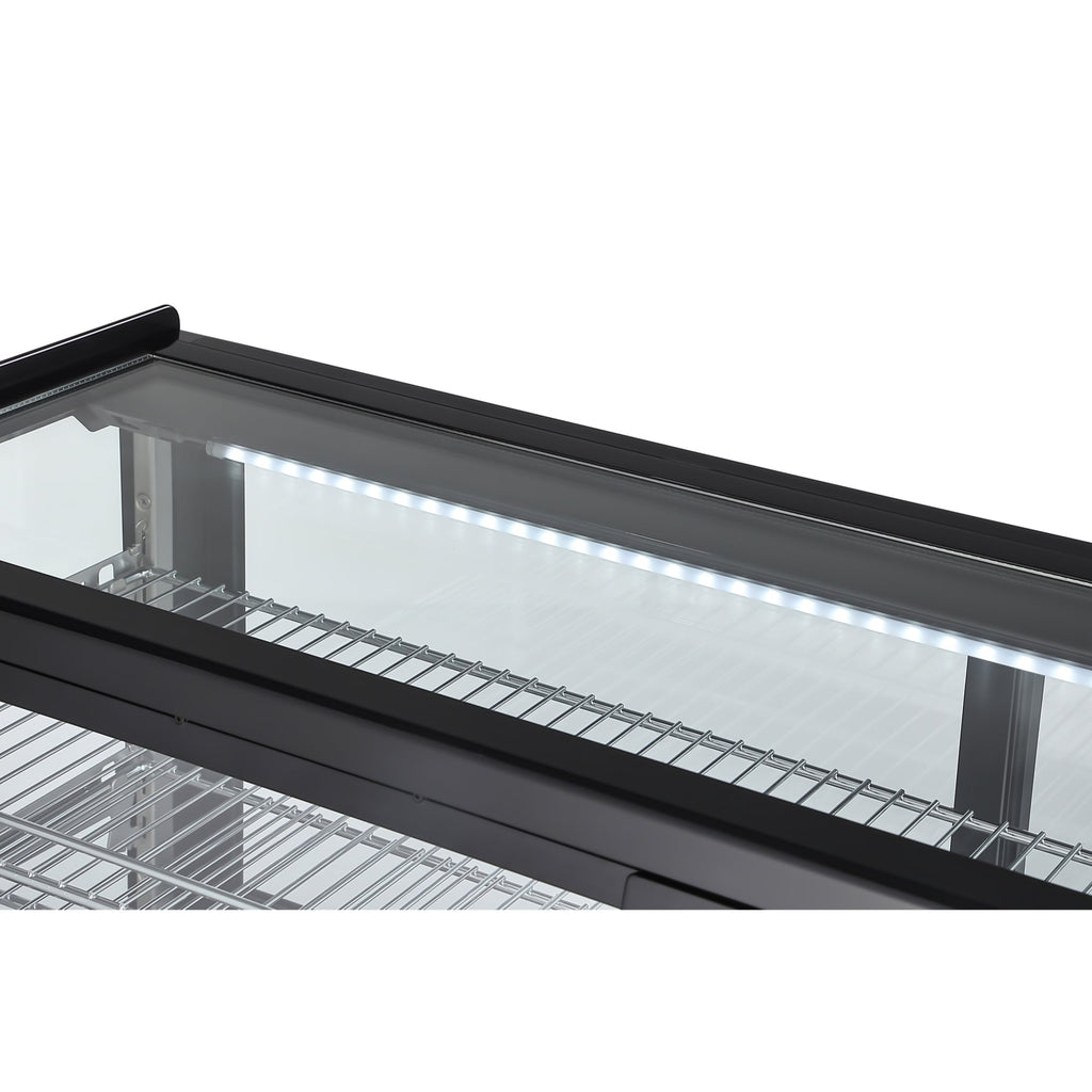 48 in. Self-Service Countertop Display Refrigerator in Black