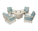 Harbour 5-Piece Conversation Set with Fire Pit Table