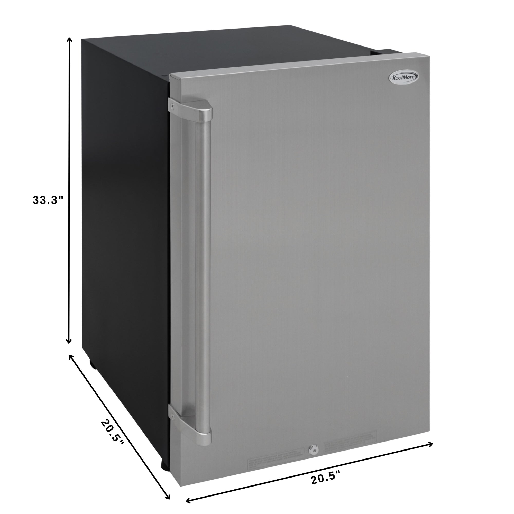 21 in. Outdoor Refrigerator with IPX 4 Rating and Glass Shelves 4.4 Cu. ft. in Stainless-Steel