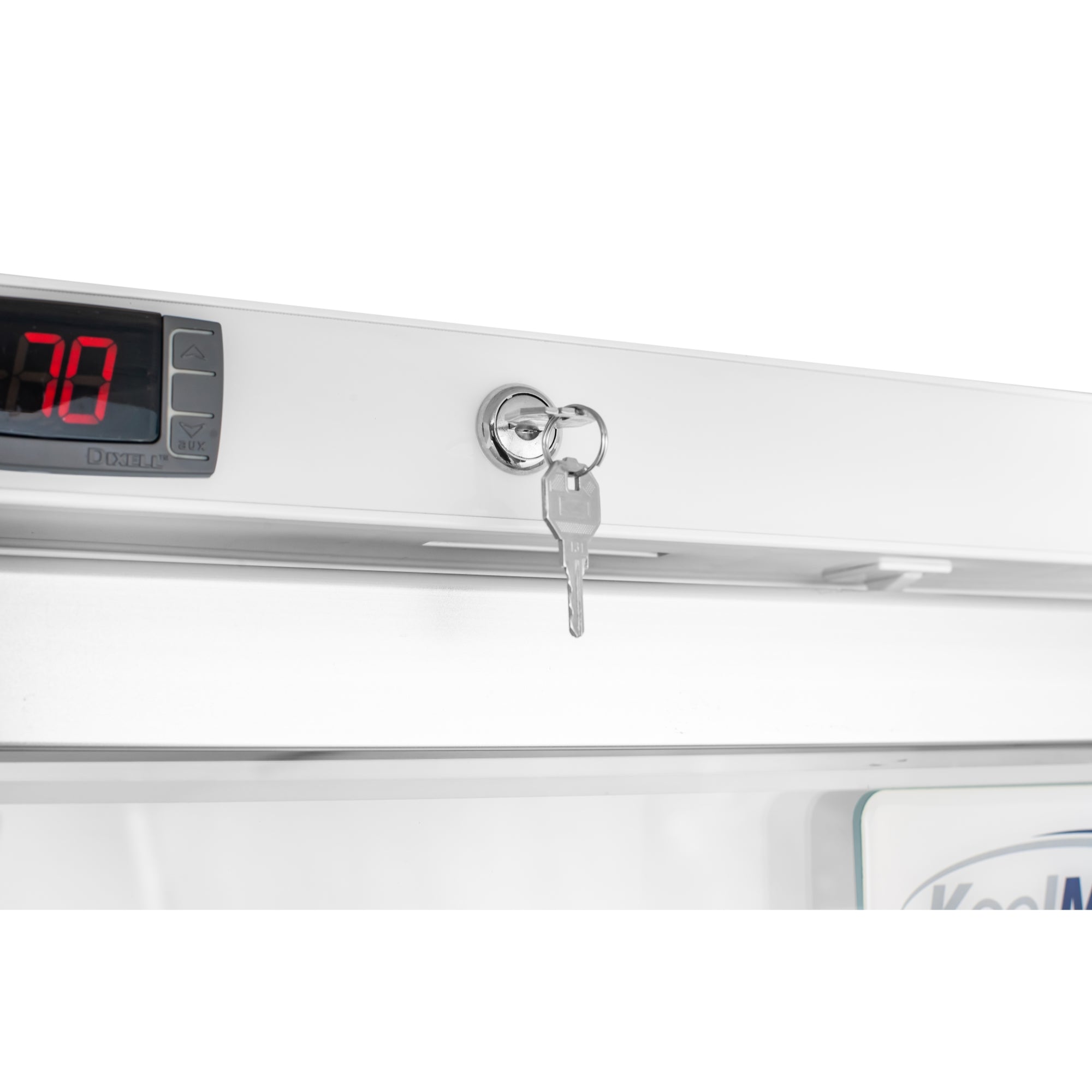 24 in. 12 cu. ft. Commercial Auto Defrost Glass Door Reach-In Freezer in White