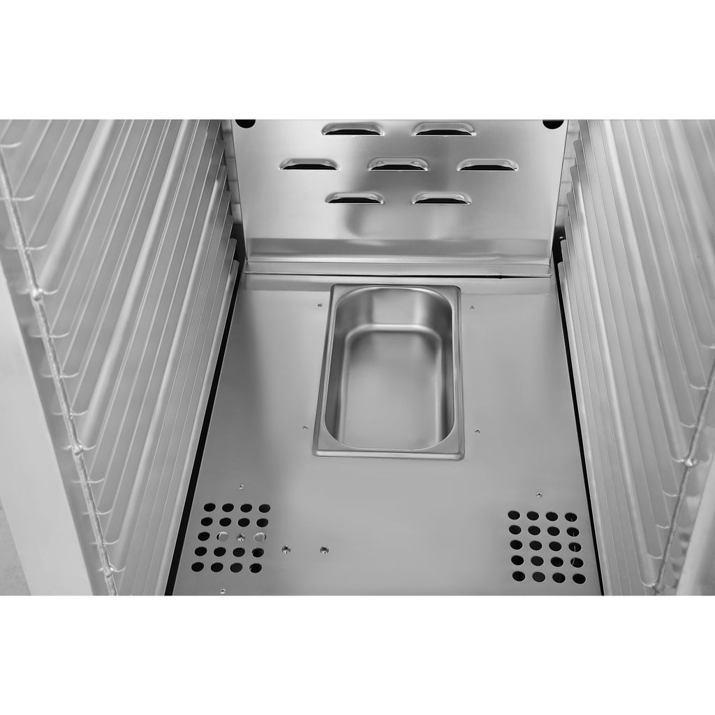 33 in. Commercial Insulated Heated Holding/Proofing Cabinet with 36-Pan Capacity and Solid Door in Silver