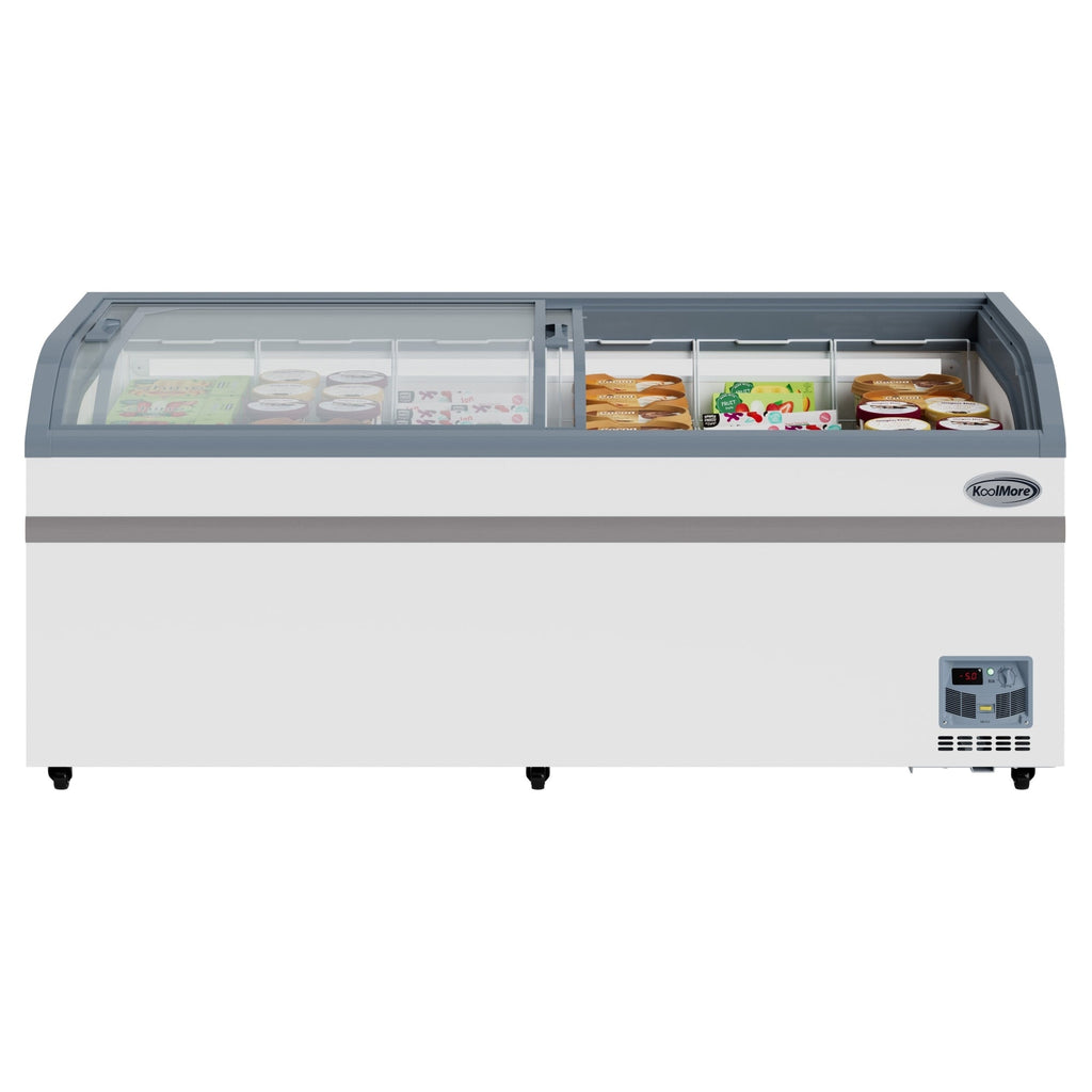 78 Inch Manual Defrost Island Chest Freezer in White, 19 cu. ft.
