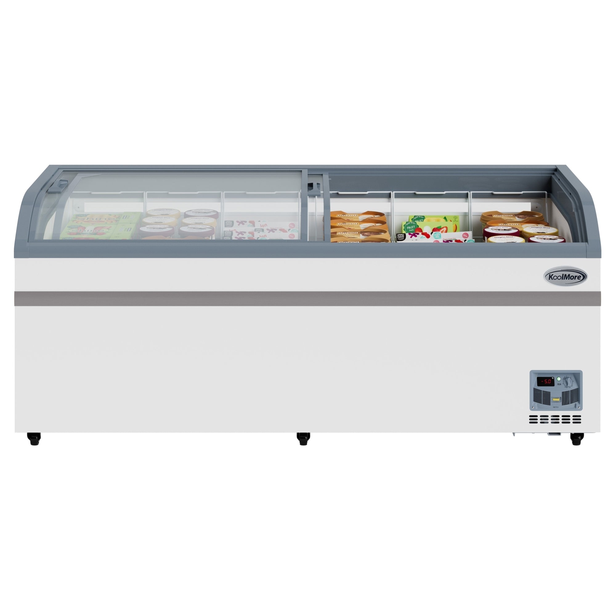 78 Inch Manual Defrost Island Chest Freezer in White, 19 cu. ft.