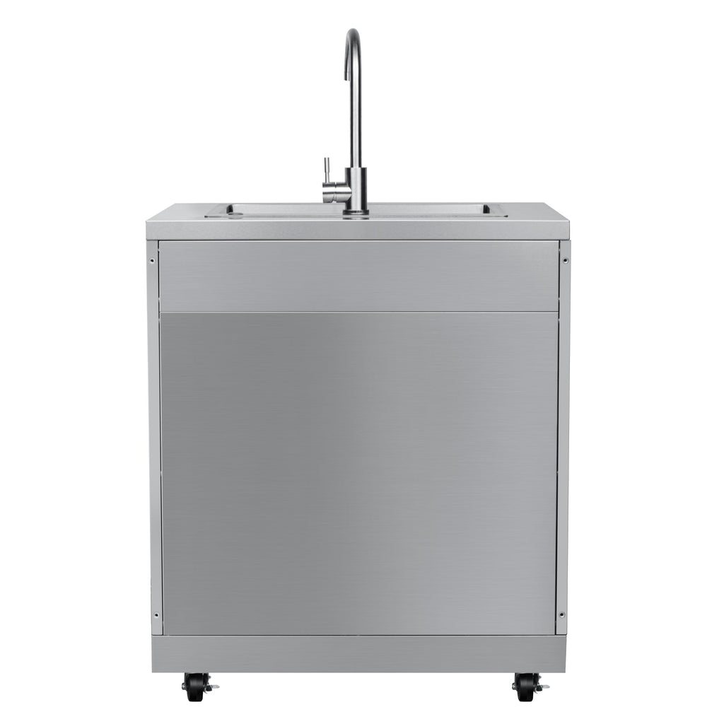 32 in. Sink with Cabinet in Stainless-Steel for Outdoor Kitchen (KM-OKS-SWC)