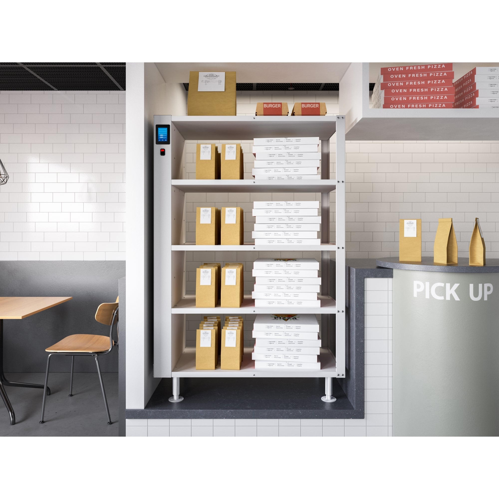 Five-Shelve Commercial Take Out Warmer Cabinet with Touch Screen in Stainless-Steel, UL and NSF Listed