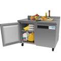 48 in. Two-Door Worktop Refrigerator With 3.5 in. Backsplash - 12 Cu Ft.