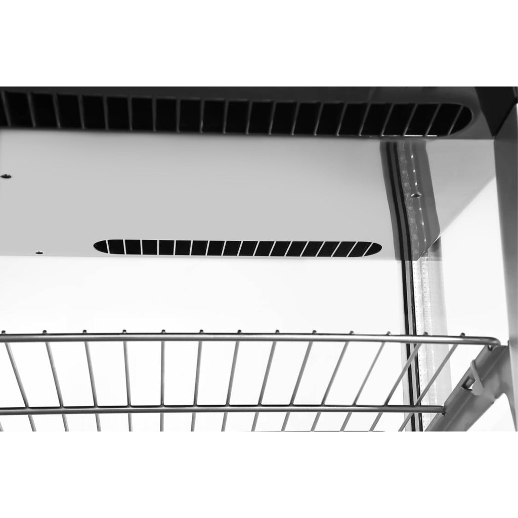 31 in. 4-Tier Commercial Countertop Display Refrigerator in Stainless-Steel