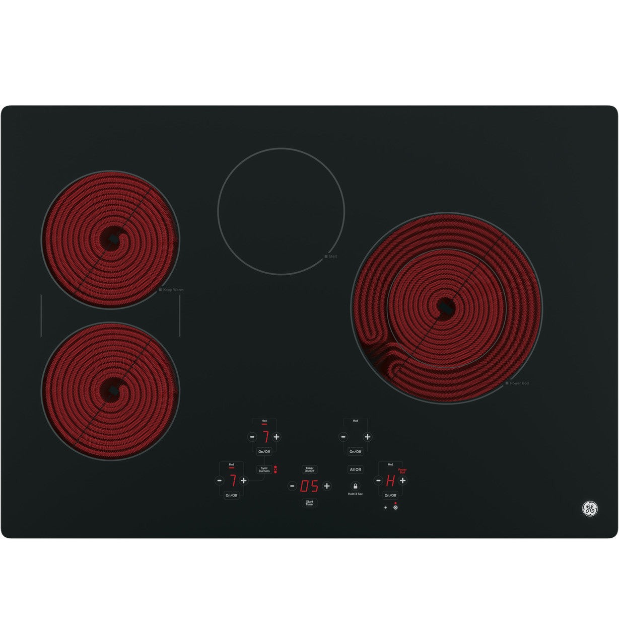 GE® 30" Built-In Touch Control Electric Cooktop