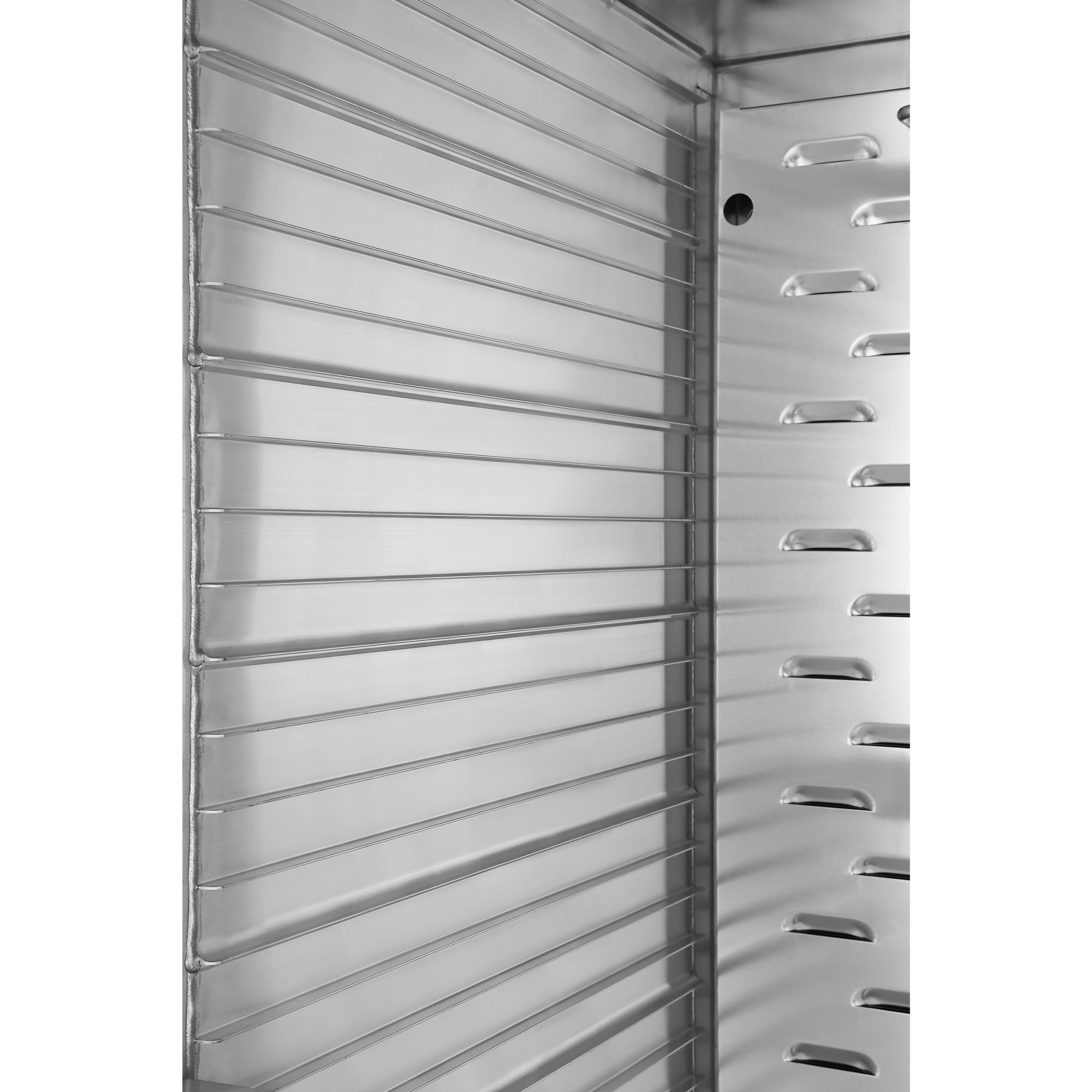 33 in. Commercial Insulated Heated Holding/Proofing  Cabinet with 36-Pan Capacity and Solid Dutch Doors in Silver