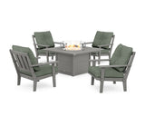 Oxford 5-Piece Deep Seating Set with Fire Pit Table