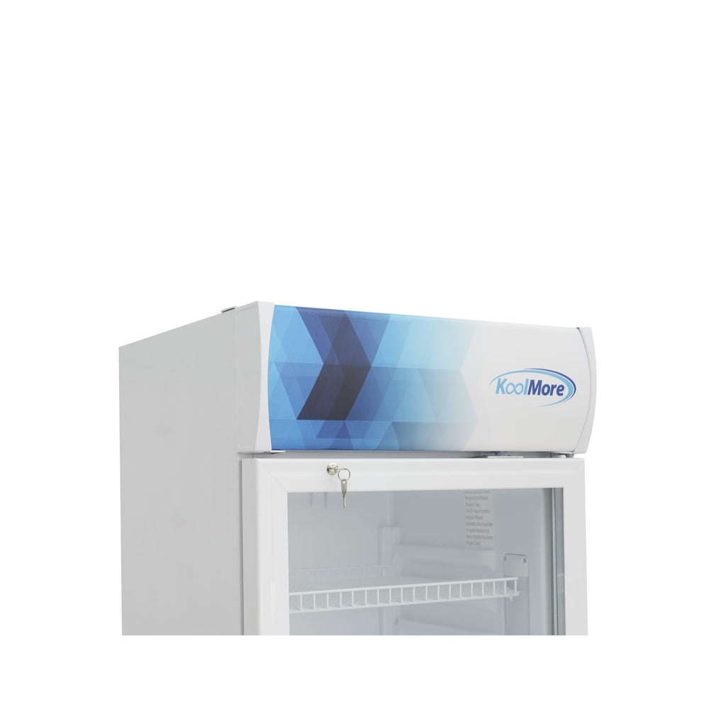 22 in. One-Door Commercial Merchandiser Refrigerator in White, 9 cu. ft.
