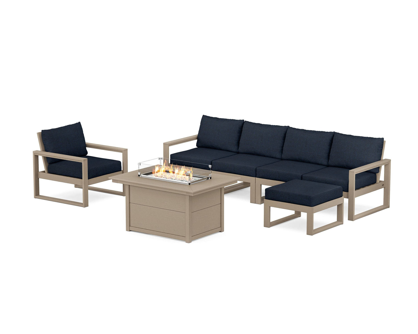 EDGE Sectional Lounge and Fire Pit Set