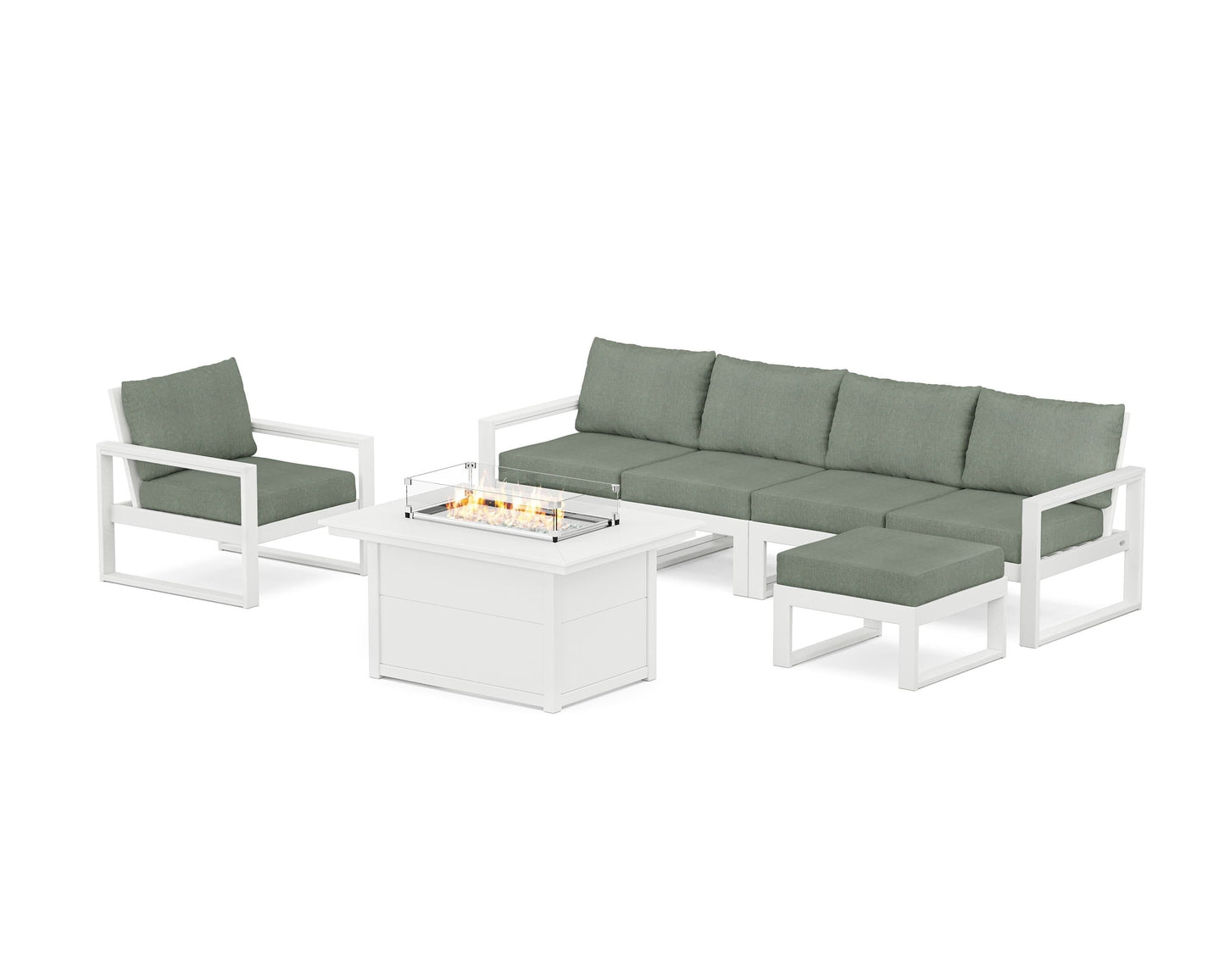 EDGE Sectional Lounge and Fire Pit Set