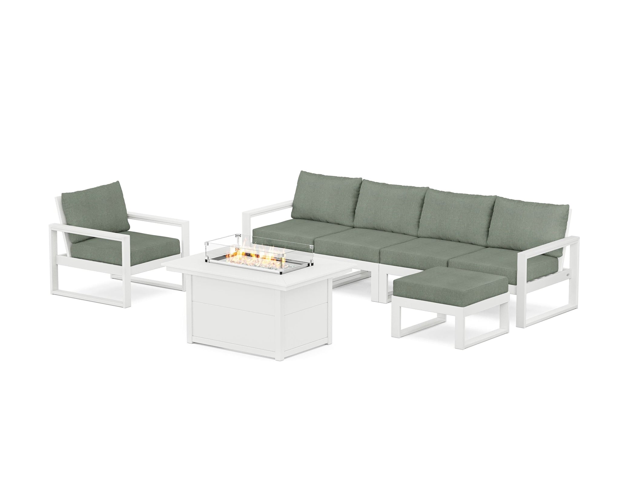 EDGE Sectional Lounge and Fire Pit Set