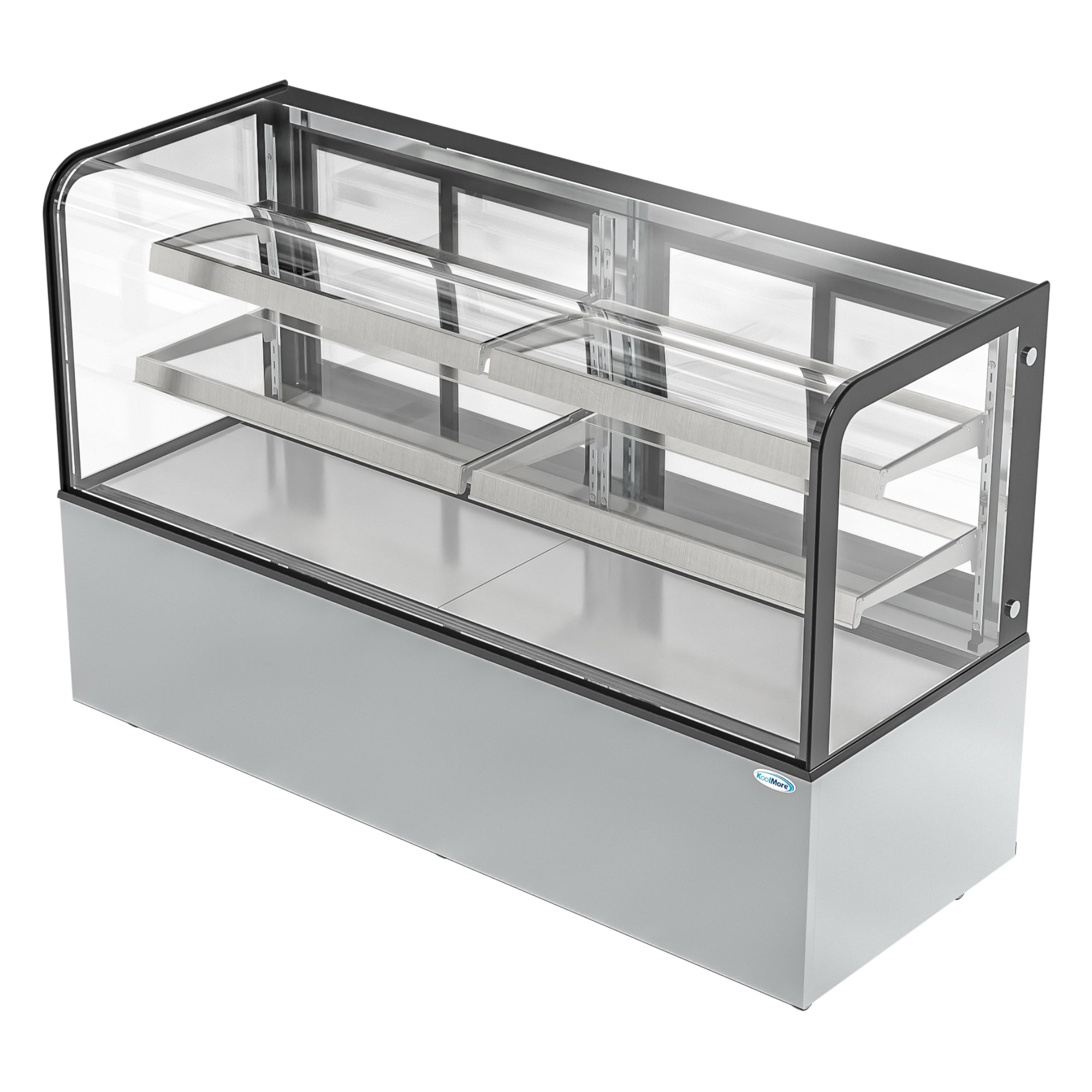 71 in. Dry Bakery Display Case with Front Curved Glass Protection, 20 cu ft.